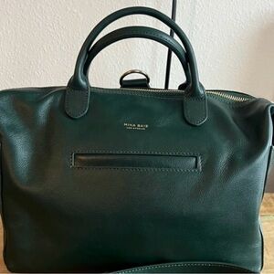 Mina Bae Emmy Midi Leather in Moss